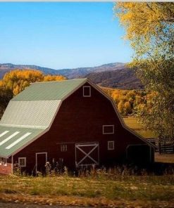 Red Barn Farm Landscape Paint By Numbers