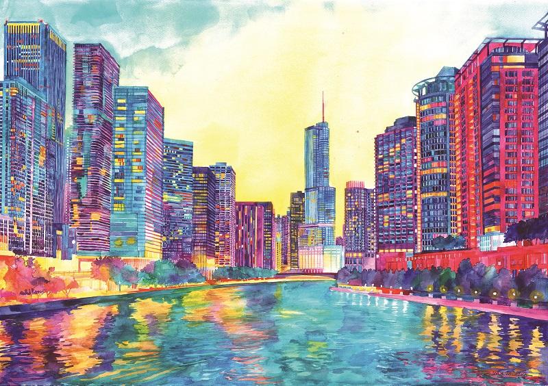 Colorful_Chicago_-_Cities_Paint_By_Numbers