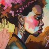 Young African Woman People Paint By Numbers
