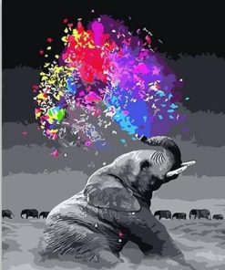 A fun Elephant Animals Paint By Numbers