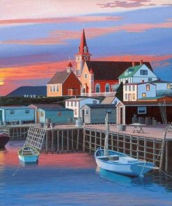 Small Town Docks Cities Paint By Numbers