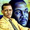 Obama And King Luther paint by numbers