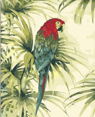 Parrot With Red Head paint by numbers