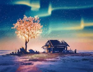 Fantasy Tree Lights Landscape Paint By Numbers