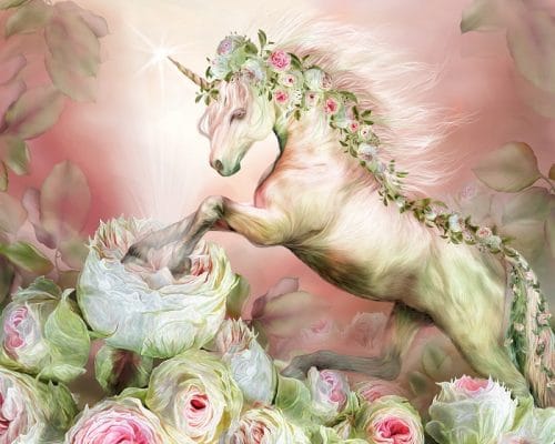 Unicorn Rose Animals Paint By Numbers