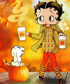 Betty Boop Cartoon Paint By Numbers