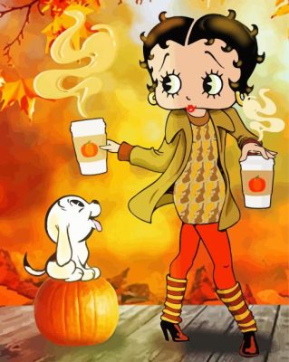 Betty Boop Cartoon Paint By Numbers