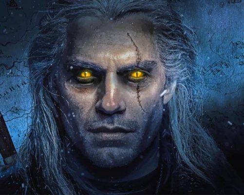 Geralt The Witcher Henry Cavill NEW Paint By Numbers