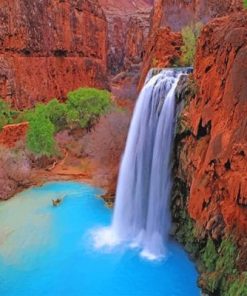 Grand Canyon Waterfall paint by numbers