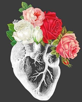 Heart With Flowers NEW Paint By Numbers