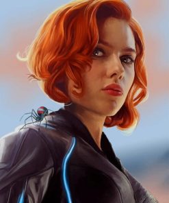 Black Widow paint by numbers