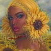 Sunflowers Girl paint by numbers