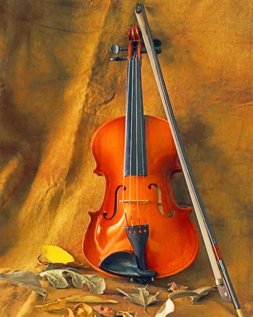 Vintage Violin paint by numbers