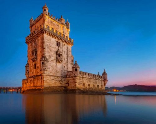 Belem Tower Portugal paint by numbers