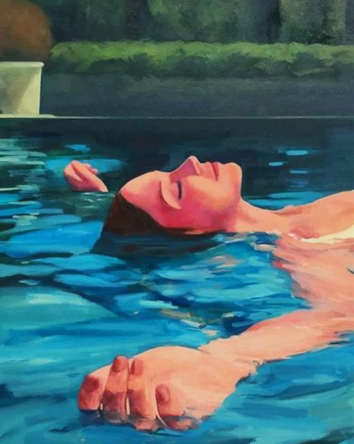 Woman Laying In The Water paint by numbers