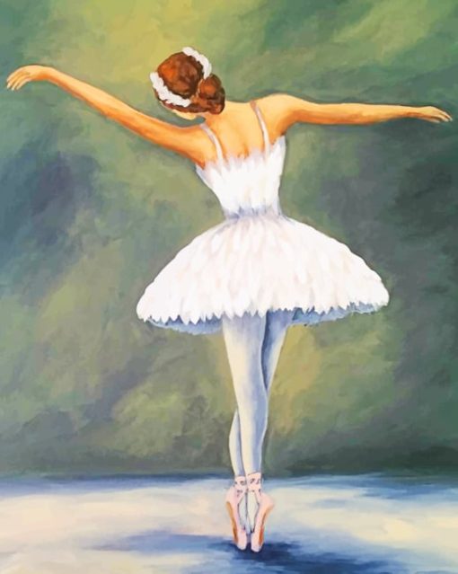 Ballerina With White Dress paint by numebrs