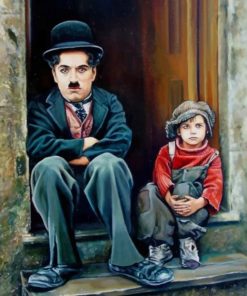 Charlie Chaplin paint by numbers