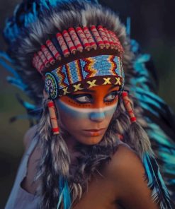 Indigenous Girl paint by numbers