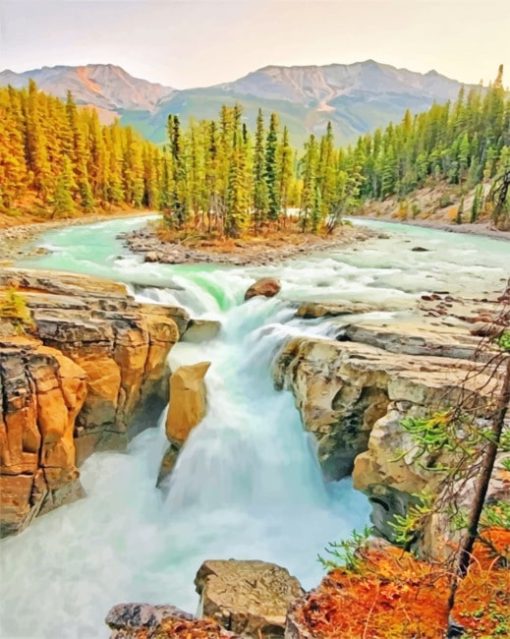 Jasper National Park Of Canada paint by numbers