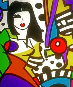 Colorful Abstract Woman paint by numbers