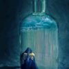 Sad Woman In A Glass Bottle Paint by numbers