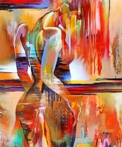 Abstract Woman Body paint by numbers