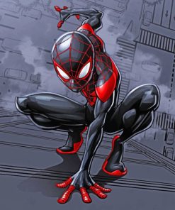 spider man miles morales paint by number