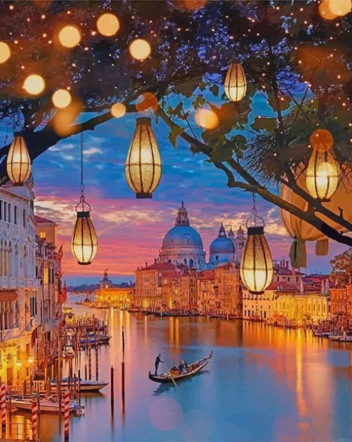 venice Italy night paint by numbers