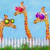 Giraffes With Colorful Sunglassesv paint by numbers