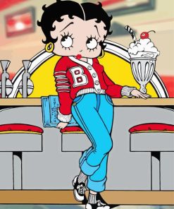 Cheerleader Betty Boop Paint By Numbers