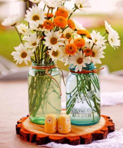 Daisies In Jar Paint by numbers