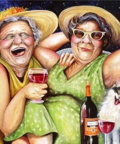 Fat Ladies Drinking Paint by numbers