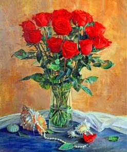 Red Roses Bouquet Paint by numbers