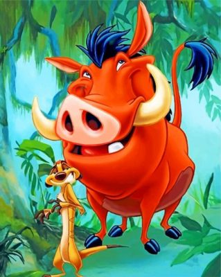 Timon And Pumbaa Piant by numbers