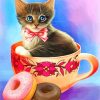 Cat In Coffee Cup Paint by numbers