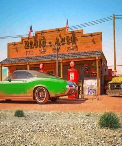 Old Gas Station Paint by numbers