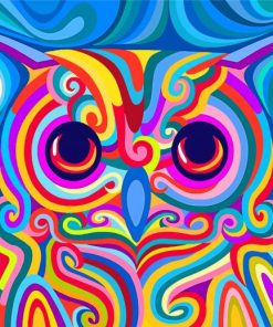 Colorful Owl Paint by numbers