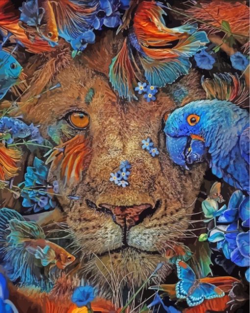 lion-and-parrot-and-fishes-paint-by-numbers