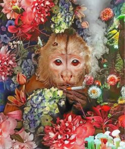 monkey-smoking-paint-by-numbers