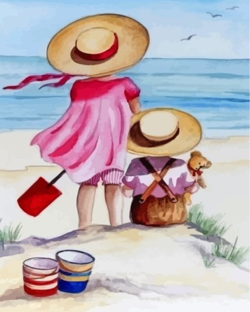 sister-and-brother-on-the-beach-paint-by-numbers