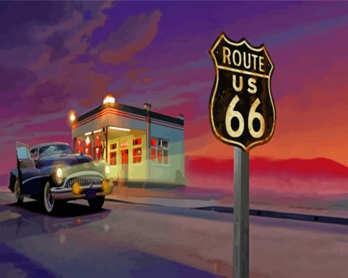 Aesthetic Route 66 Paint by numbers