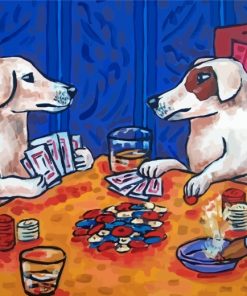 Gambling Dogs Art Paint by numbers