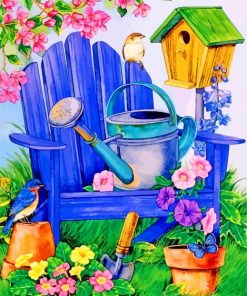 Garden Water Pail Paint by numbers