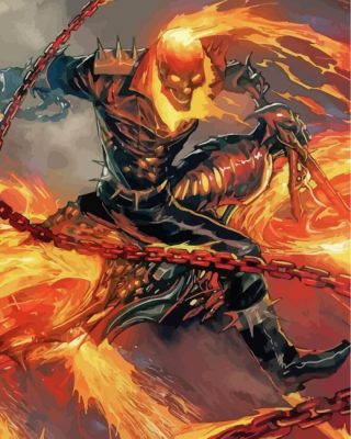 Ghost Rider Marvel Art Paint by numbers