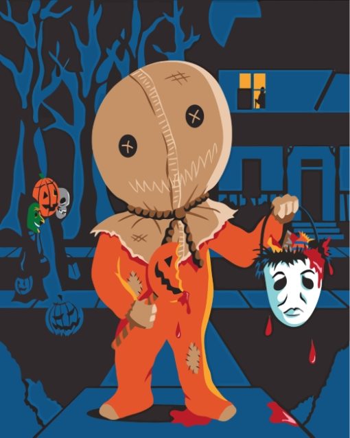 Halloween Trick r Treat Paint by numbers