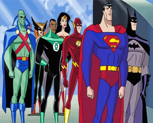 Justice League Heroes Paint by numbers