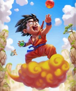 Kid Goku Dragon Ball Paint by numbers