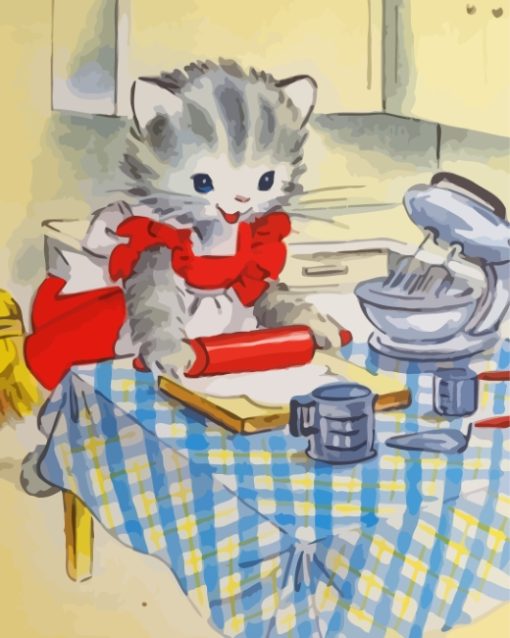 Kitty Baking Paint by numbers