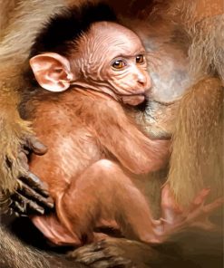 adorable-baby-macaque-paint-by-numbers