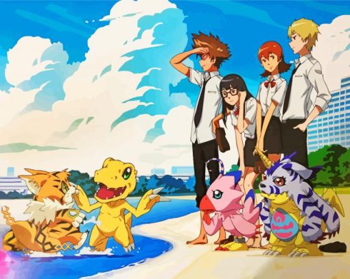 Digimon Adventure Characters Paint by numbers